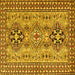 Square Persian Yellow Traditional Rug, tr2342yw