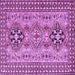 Square Machine Washable Persian Purple Traditional Area Rugs, wshtr2342pur