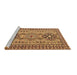 Sideview of Machine Washable Persian Brown Traditional Rug, wshtr2342brn