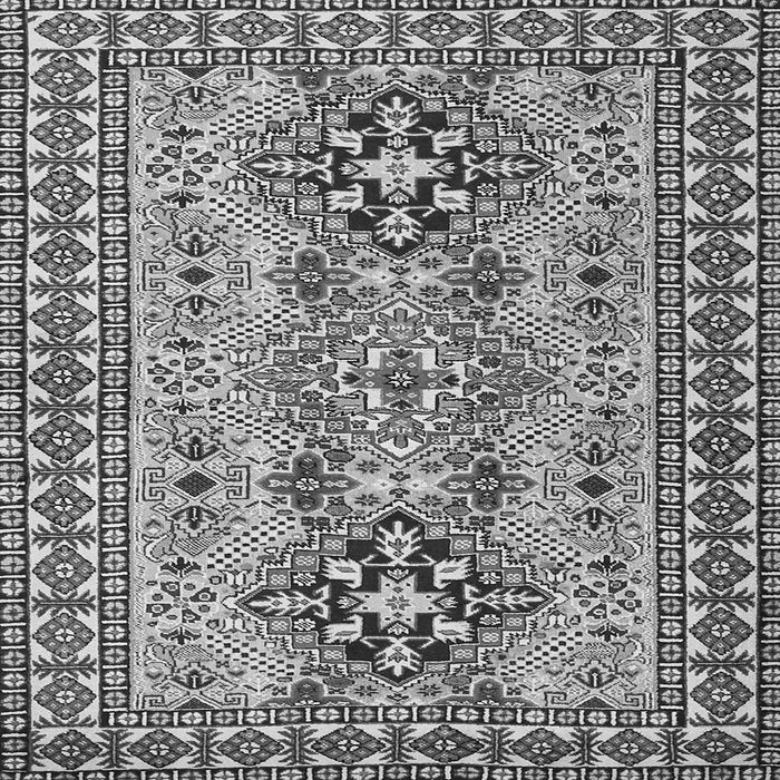 Round Machine Washable Persian Gray Traditional Rug, wshtr2342gry