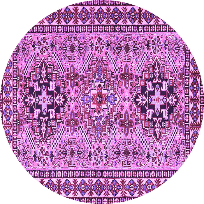 Round Persian Purple Traditional Rug, tr2342pur