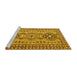 Sideview of Machine Washable Persian Yellow Traditional Rug, wshtr2342yw