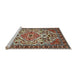 Sideview of Machine Washable Traditional Light French Beige Brown Rug, wshtr2343