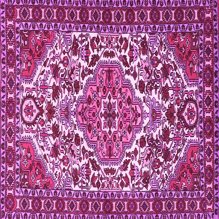 Square Machine Washable Persian Pink Traditional Rug, wshtr2343pnk