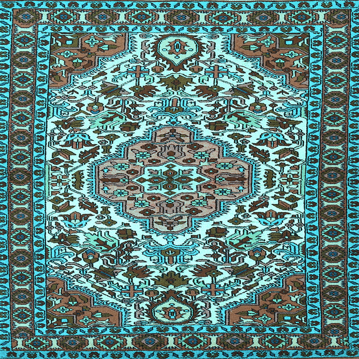 Square Persian Light Blue Traditional Rug, tr2343lblu