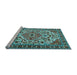 Sideview of Machine Washable Persian Light Blue Traditional Rug, wshtr2343lblu