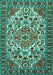 Machine Washable Persian Turquoise Traditional Area Rugs, wshtr2343turq