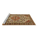 Sideview of Machine Washable Persian Brown Traditional Rug, wshtr2343brn