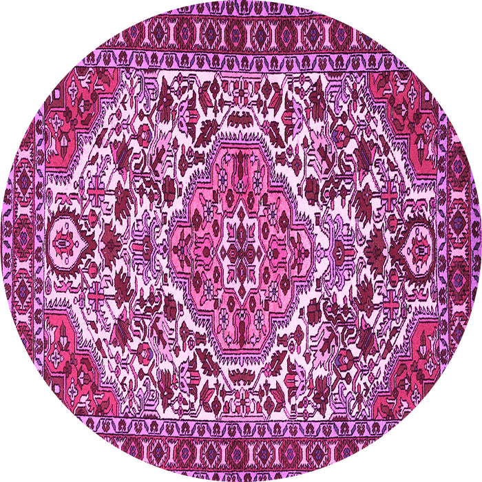 Round Persian Pink Traditional Rug, tr2343pnk