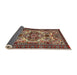 Sideview of Traditional Saffron Red Persian Rug, tr2344