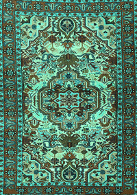 Persian Turquoise Traditional Rug, tr2344turq