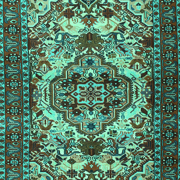 Machine Washable Persian Turquoise Traditional Area Rugs, wshtr2344turq