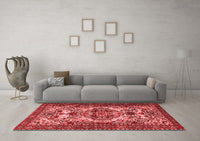 Machine Washable Persian Red Traditional Rug, wshtr2344red