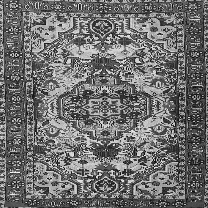 Round Machine Washable Persian Gray Traditional Rug, wshtr2344gry