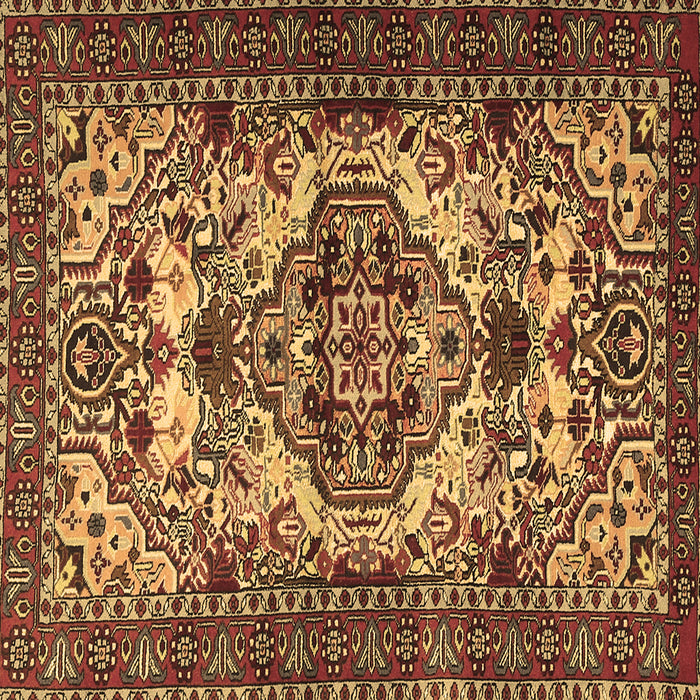 Square Machine Washable Persian Brown Traditional Rug, wshtr2344brn
