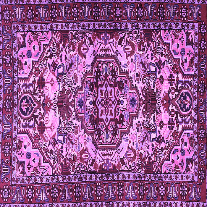 Square Persian Purple Traditional Rug, tr2344pur