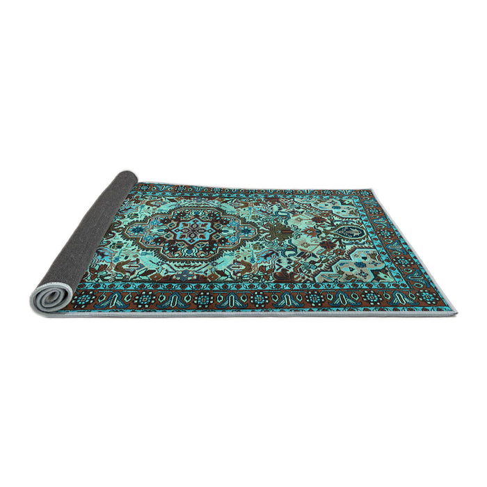 Sideview of Persian Light Blue Traditional Rug, tr2344lblu
