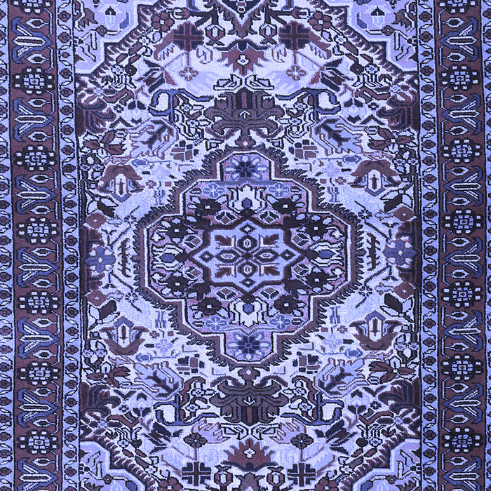 Machine Washable Persian Blue Traditional Rug, wshtr2344blu