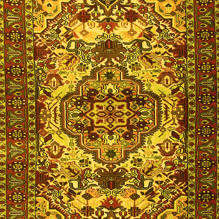 Machine Washable Persian Yellow Traditional Rug, wshtr2344yw