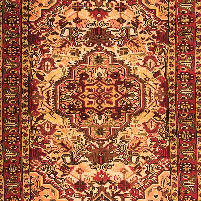 Serging Thickness of Machine Washable Persian Orange Traditional Area Rugs, wshtr2344org