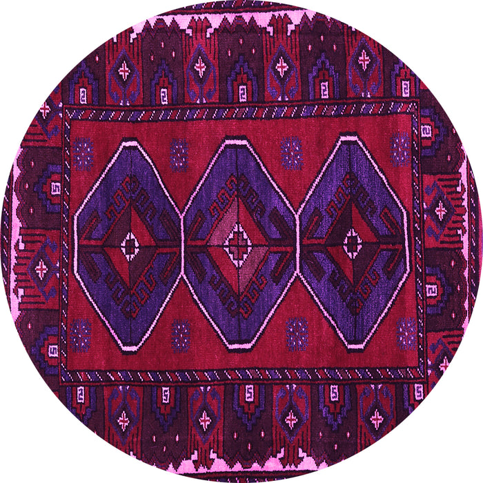 Round Persian Pink Traditional Rug, tr2345pnk
