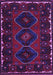 Machine Washable Persian Purple Traditional Area Rugs, wshtr2345pur