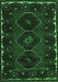 Machine Washable Persian Emerald Green Traditional Area Rugs, wshtr2345emgrn