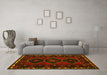 Machine Washable Persian Yellow Traditional Rug in a Living Room, wshtr2345yw