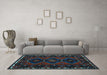 Machine Washable Persian Light Blue Traditional Rug in a Living Room, wshtr2345lblu