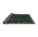 Sideview of Persian Turquoise Traditional Rug, tr2345turq