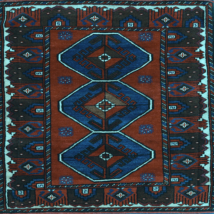 Square Machine Washable Persian Light Blue Traditional Rug, wshtr2345lblu