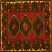 Square Persian Yellow Traditional Rug, tr2345yw