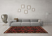 Machine Washable Persian Brown Traditional Rug in a Living Room,, wshtr2345brn