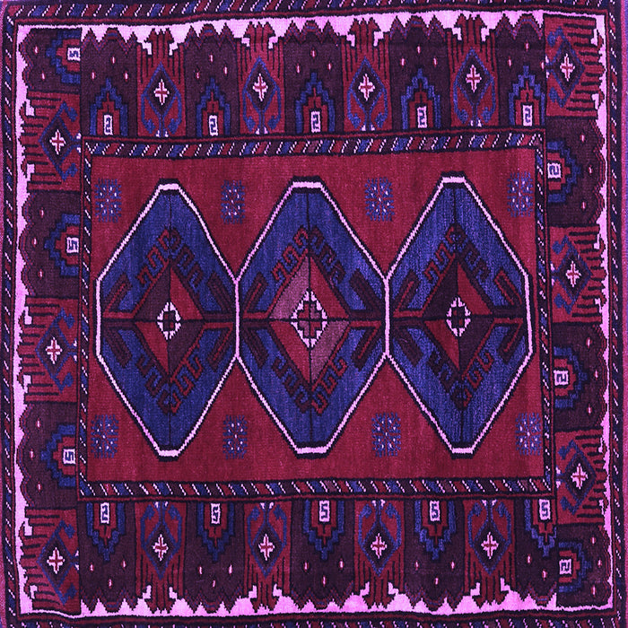 Square Persian Purple Traditional Rug, tr2345pur