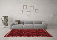 Machine Washable Persian Red Traditional Rug, wshtr2345red