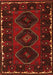 Serging Thickness of Machine Washable Persian Orange Traditional Area Rugs, wshtr2345org