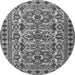 Machine Washable Persian Gray Traditional Rug, wshtr2346gry