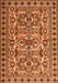 Serging Thickness of Machine Washable Persian Orange Traditional Area Rugs, wshtr2346org