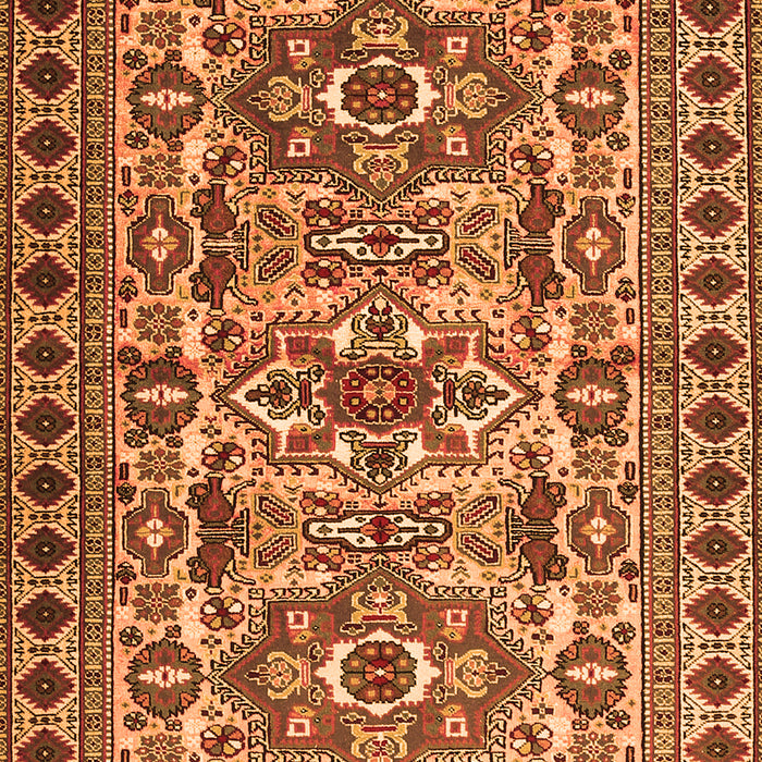 Serging Thickness of Machine Washable Persian Orange Traditional Area Rugs, wshtr2346org