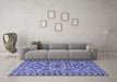 Machine Washable Persian Blue Traditional Rug in a Living Room, wshtr2346blu