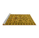 Sideview of Machine Washable Persian Yellow Traditional Rug, wshtr2346yw