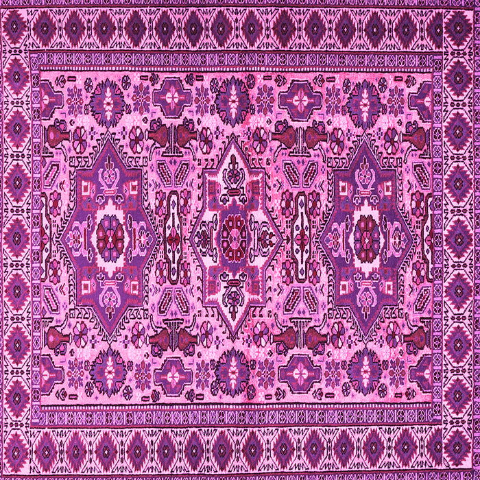 Square Machine Washable Persian Pink Traditional Rug, wshtr2346pnk