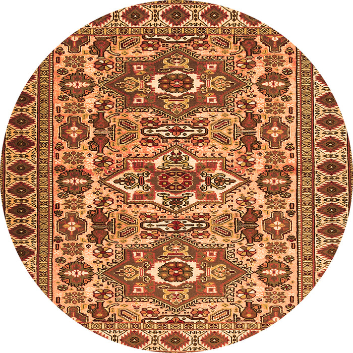 Square Persian Orange Traditional Rug, tr2346org
