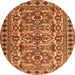 Square Persian Orange Traditional Rug, tr2346org