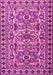 Machine Washable Persian Pink Traditional Rug, wshtr2346pnk