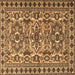 Square Persian Brown Traditional Rug, tr2346brn