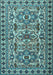 Machine Washable Persian Light Blue Traditional Rug, wshtr2346lblu