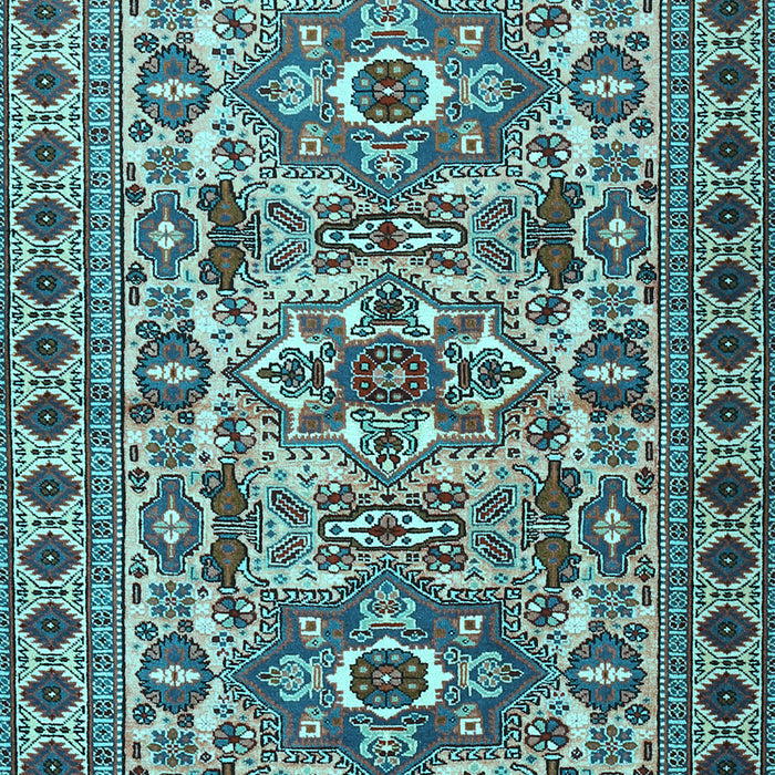 Machine Washable Persian Light Blue Traditional Rug, wshtr2346lblu