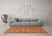 Machine Washable Persian Orange Traditional Area Rugs in a Living Room, wshtr2346org