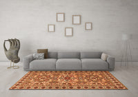 Machine Washable Persian Orange Traditional Rug, wshtr2346org